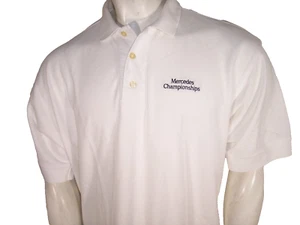 Neu Cutter & Buck weiß Baumwolle Golf Shirt Mercedes & Kapalua Logos - Bild 1 von 6