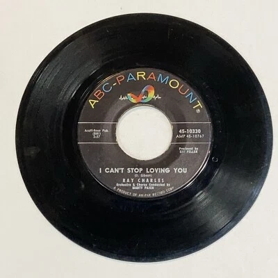 Ray Charles ABC Paramount 45 RPM Record Born To Lose/I Can’t Stop Loving You - Image 1 of 2