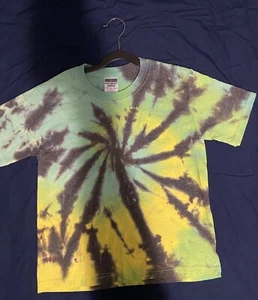 Small 4-5 Unisex Youth Boys And Girls Spiral Tie Dye Yellow, Green, Blue, Grey - Picture 1 of 2