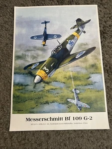 Messerschmitt Bf 109 G-2 Print By JD Carrick 14x19.5 - Picture 1 of 6