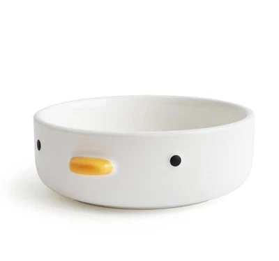 Tigela de salada engraçada fofa pato 6 pol., esmalte feito à mão cerâmica de segurança de galinha bot plano... - Imagem 1 de 4