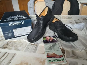 Zapatillas deportivas hombre Mephisto negras UE T.41,5 cuero auténtico 1873 - Imagen 1 de 15