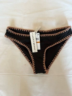 Pantalones de baño para mujer Lucky Brand - Hipster, negros con forro color rosa - talla S Foto 1 de 4