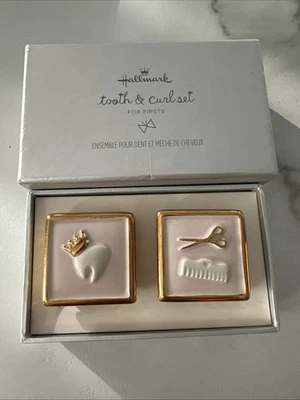 Hallmark 第一卷曲和第一颗牙齿纪念品盒,全新带盒 — 第 1/4 张图片