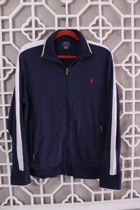 Chaqueta Polo Ralph Lauren Para Hombre M Azul Marino Rojo Bolsillos para Poni Cremallera Completa 100% Algodón - Imagen 1 de 23
