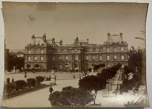 PARIGI PARIS PALAZZO DEL LUSSEMBURGO FOTOGRAFIA ALL’ALBUMINA 1870 CM 21 X CM 28 - Foto 1 di 8
