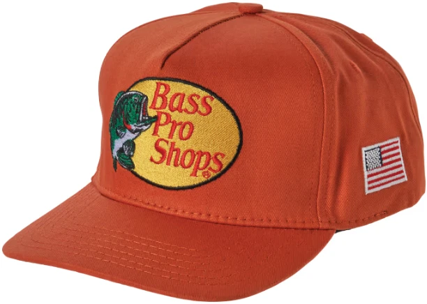 Gorra Bass Pro Shops Bordada Logo Billete Plano - Parche Bandera Americana - Auténtica Foto 1 de 1