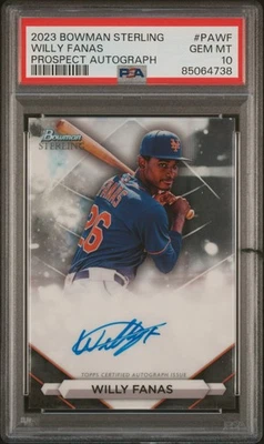 2023 BOWMAN STERLING PROSPECT AUTO #PAWF WILLY FANAS PSA 10 - Image 1 of 2