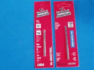 8 - 32 NC VERMONT AMERICAN TAP WITH PROPER SIZE #29 DRILL BIT MADE IN USA - Picture 1 of 1