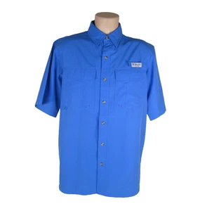 BIMINI BAY Mens M Button-down Short Sleeve Collared Fishing Shirt Cape Vented - Picture 1 of 7