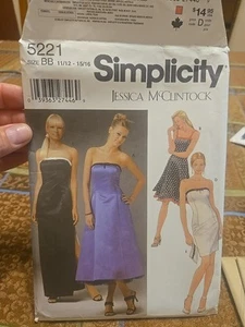 Simplicity Sewing Pattern #5221 J. McClintock Pattern Sz 11/12, 13/14, 15/16 FF - Picture 1 of 9