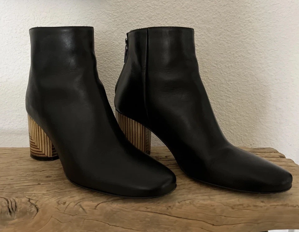 Taryn Rose Collection Made In Italy Black Leather Boots - Image 1 of 4
