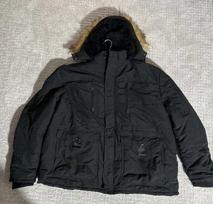 Wenven Women’s Jacket Black Hooded Coat Outdoors Winter Sz 4XL - Picture 1 of 8