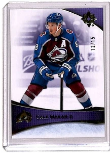 2022-23 Upper Deck Ultimate Collection Purple Cale Makar Béisbol 12/15 Colorado - Imagen 1 de 2