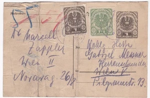 Rohrpost,Wien,1 Krone Ganzsache,zufrankiert, (A69) - Bild 1 von 3