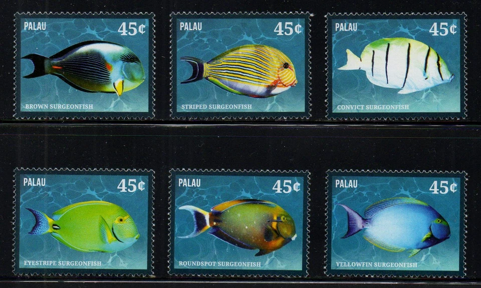 PALAU, SCOTT # 1222, JUEGO MNH - TIPOS DE PECES, FORO ISLAS DEL PACÍFICO, AÑO 2014 Foto 1 de 1