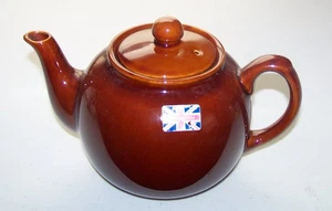 Vintage braune Teekanne mit Deckel - England - Bild 1 von 6