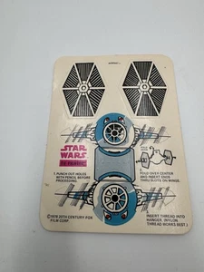 1978 Star Wars General Mills Paper Adpac Tie Fighter Punch Out Cereal Excellent - Picture 1 of 2