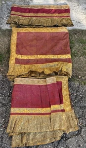 3 Lunghi Tessuti Liturgici Con Alta Passamaneria Oro - Picture 1 of 10
