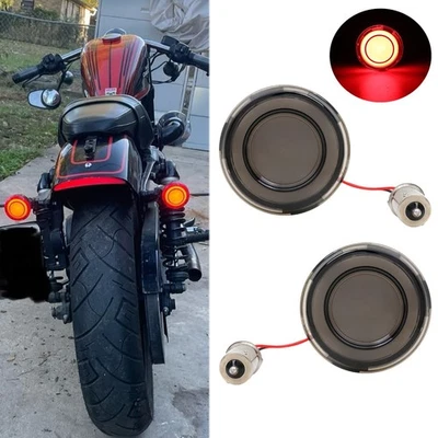 Luces de freno traseras LED 1156 para Harley Sportster Iron 883 Roadster Fatboy Foto 1 de 4