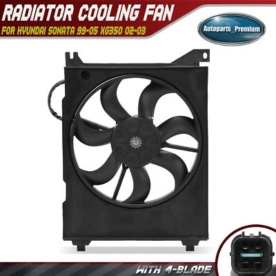Conjunto de ventilador de refrigeración del radiador para Hyundai Sonata 99-05 XG350 02-03 Kia Optima Foto 1 de 4