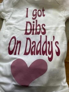 Daddy's Heart Graphic Onesie 3-6 Months - Picture 1 of 1