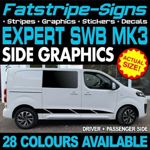 passend für PEUGEOT EXPERT MK3 SWB L1 STREIFEN GRAFIKAUFKLEBER CAMPER VAN TAGESWAGEN - Bild 1 von 2