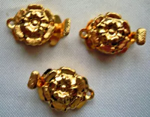 3 Schmuckverschlüsse- für 1-reihige Ketten - Goldfarben - VG - 005 - Bild 1 von 3