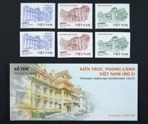 Vietnam 2019 Arquitectura histórica Edificio Historia A & B & Cuaderno de marca MNH - Imagen 1 de 1