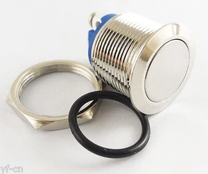 1pc Metal Flat Push Button Momentary Horn Waterproof Switch 250V 19mm QN19-A1 - Picture 1 of 7