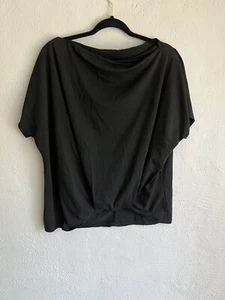 Zesica Woman Black Loose Fit Off- Shoulder Top, Size Large - Picture 1 of 4
