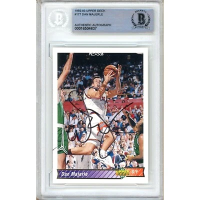 Подписанная верхняя колода Дэна Майерла 1992-93 No177 BAS Slabbed Phoenix Suns NBA с автографом - Изображение 1 из 4