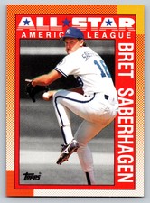1990  Topps #393 Bret Saberhagen Kansas City Royals
