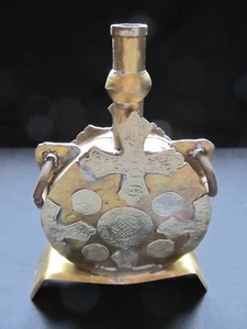 Seltene Trinkflasche arabische Flasche Münze Marokko 10 Dirham Silber von 1299 (1882) - Bild 1 von 7