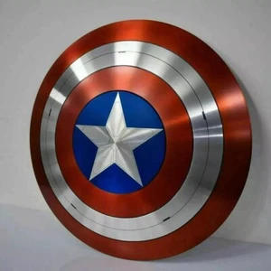 Captain America Schild Metall Replik 22 Zoll handgefertigte Cosplay Requisite 2,5 kg - Bild 1 von 7