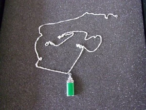catenina in argento 925 con pendente in giada verde..........14 - Foto 1 di 2