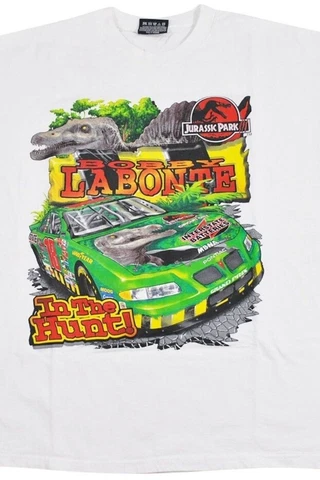 2001 Vintage NASCAR Shirt Bobby Labonte Jurassic Park Jumbo Print T-shirt S-3XL Cover