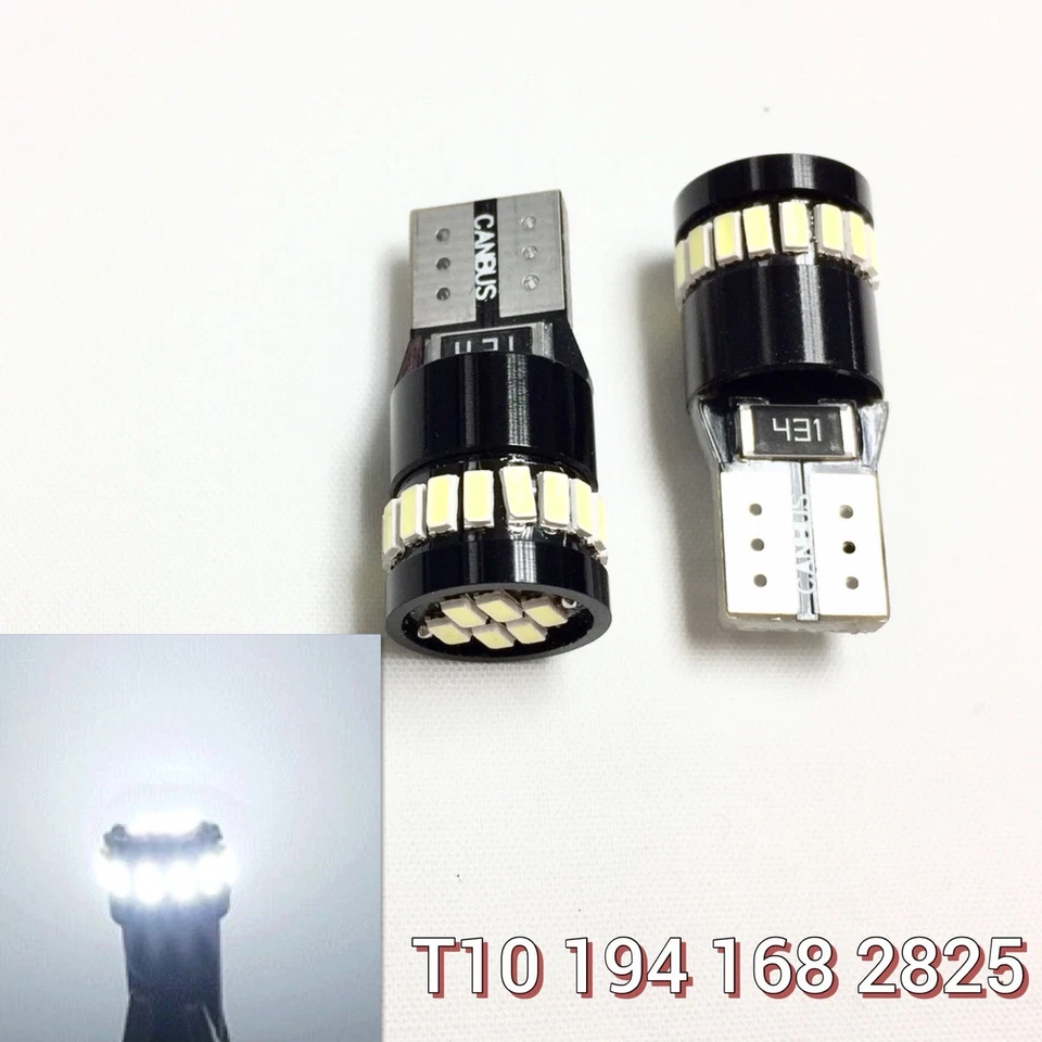 Luz de estacionamento T10 168 194 2825 24SMD LED lâmpada Canbus branca K1 compatível com Acura H - Imagem 1 de 1