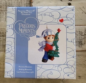 Precious Moments Ornament “Boy with Christmas Tree” with box - Picture 1 of 6