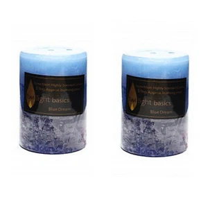 2x Pilar Perfumado Velas Azules Sueños 7x10cm 51Hrs Decoración del Hogar - Imagen 1 de 1