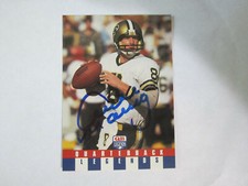 1991 Quarterback Legends # 30 Archie Manning Autograph Signed Auto Card Saints