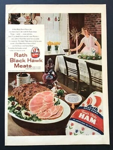 1956 Rath Black Hawk Schinkenwerbung Der festlichste Schinken der Welt zum Osteressen - Bild 1 von 1