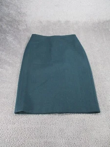 J. Crew Pencil Skirt Womens 8 Blue Green Wool Midi NEW - Picture 1 of 9