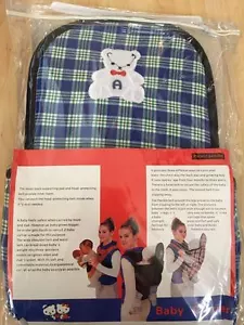 checked Cotton Infant Baby Adjustable Wrap Sling Front Back Carrier 4 position - Picture 1 of 2