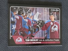2016-17 OPC O-PEE-CHEE COLORADO AVALANCHE TEAM CHECKLIST #623 #ed 72/100 BLACK