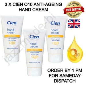 3 X CIEN Q10 ANTI-AGEING HAND CREAM WITH UV FILTERS 75ml - Picture 1 of 3