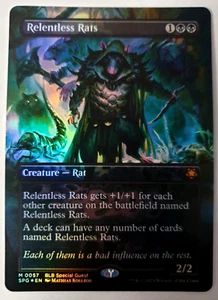 MTG Bloomburrow - Relentless Rats - FOIL Borderless - 0057 Special Guest (SPG) - Picture 1 of 1