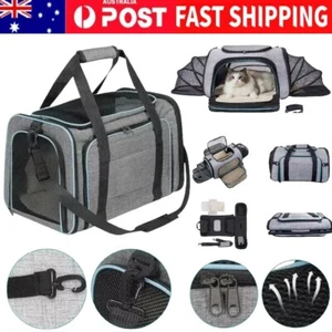 Foldable Pet Carrier Bag Soft Crate Cat Cage Kennel Travel Portable Car Outdoor - Picture 1 of 24