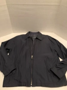 Nautica Full Zip Navy Windbreaker Segeljacke Herren Gr. Large blau kariert gefüttert - Bild 1 von 6