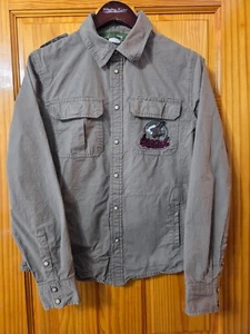 Camisa Jeep Pearl Snap Para Hombres Grande Manga Larga Abotonada Logo Chaqueta Ligera De Colección - Imagen 1 de 13